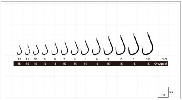 Hayabusa HIZU 912 No:1 Kısa Pala Nikel  Dövme Olta İğnesi 15 Adet