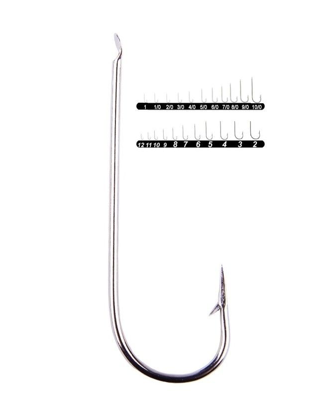 Youvella 1302 Palalı Düz Olta İğnesi 100'lü Kutu Nikel 12
