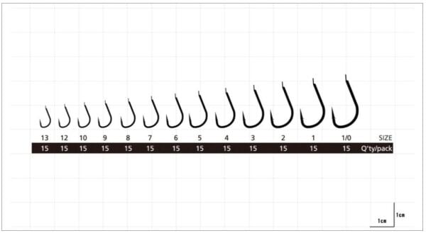 Hayabusa HIZU 912 No:2 Kısa Pala Nikel  Dövme Olta İğnesi 15 Adet