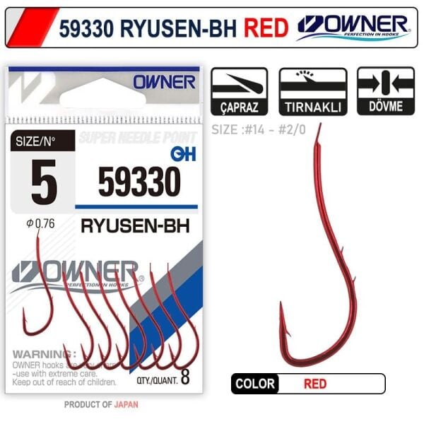 Owner 59330 Ryusen-Bh Red No:4 Olta İğnesi 8 Adet