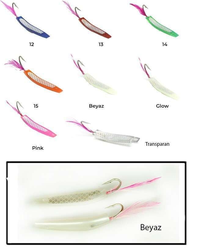 Captain 3625 Feather Jig 5cm Silikon Suni Yem 2li Paket