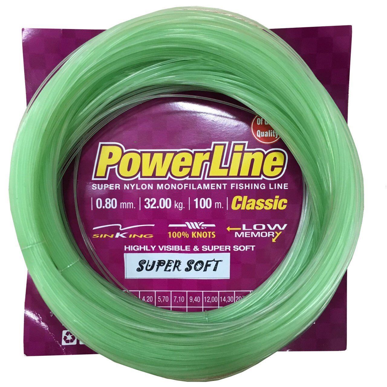 Powerline Soft Yeşil 100m Poşet Misina 0,45 mm