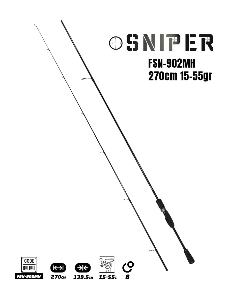 Fujin Sniper 270cm 15-55gr Atarlı Spin Kamış