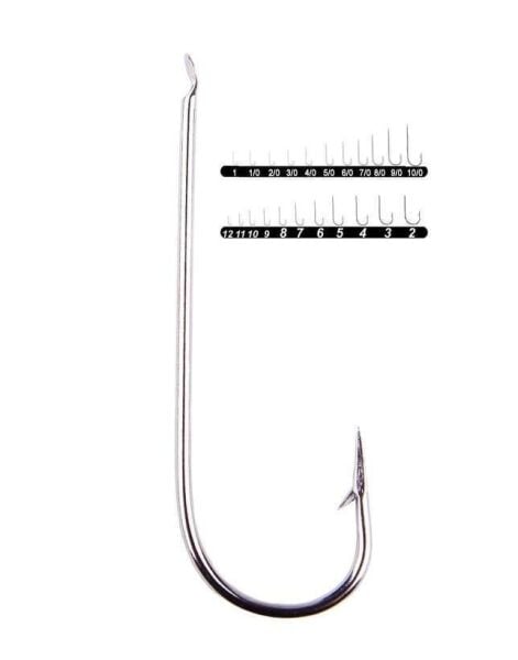 Youvella 1302 Palalı Düz Olta İğnesi 100lü Kutu Nikel