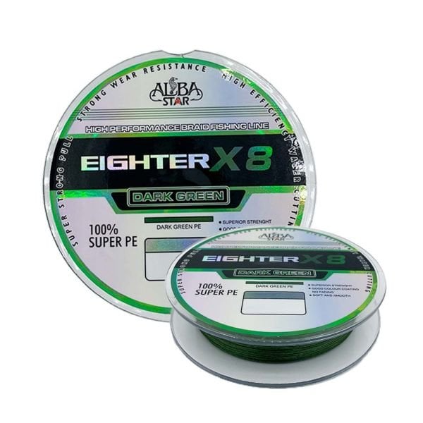 Albastar Eighter 8x 0.14 mm 250m İp Misina Yeşil 16.60kg Çeker