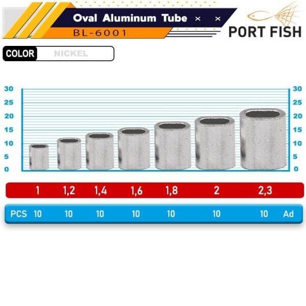 Portfish BL-6001 1 cm Geniş Kıstırma Burcu