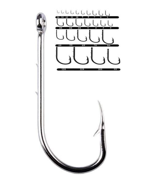 Youvella 1466 Delikli Tırnaklı Papağan Olta İğnesi 100lü Kutu Nikel