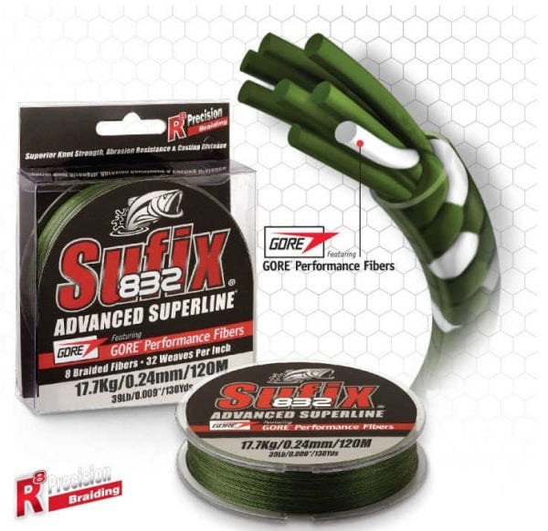 Sufix 832 Advanced 0,10 mm 120m İp Misina Low Vis Green 5.9kg Çeker