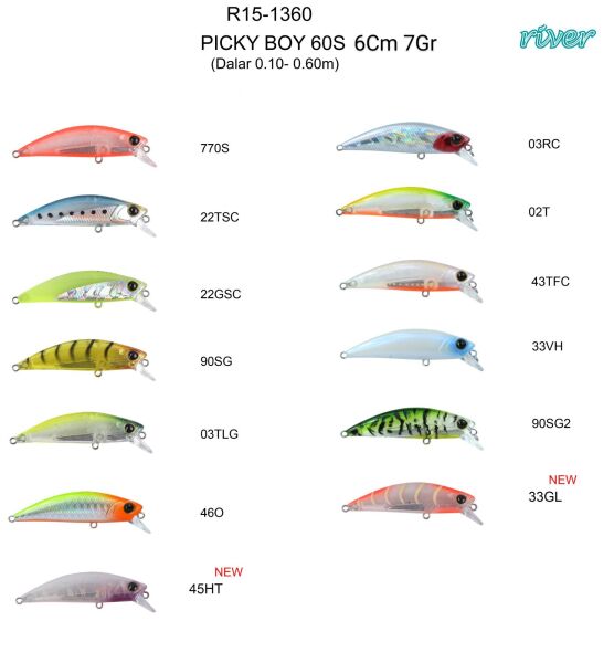 River Picky Boy 60S 6Cm 7G Maket Balık
