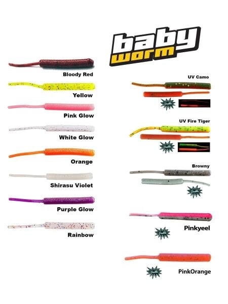 Fujin Baby Worm 5,2cm Floating LRF Silikonu Bloody Red