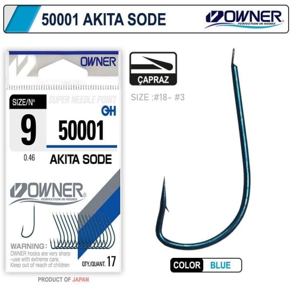 Owner 50001 Akita Sode No:14 Blue İğne 19 Adet