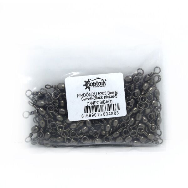 Captain 5203 No:18 Siyah Nikel Gross Fırdöndü 144 Adet 5kg Çeker