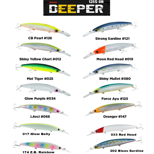 Fujin Deeper 125S-DR Slow Sinking Maket Balık 034 Glow Purple