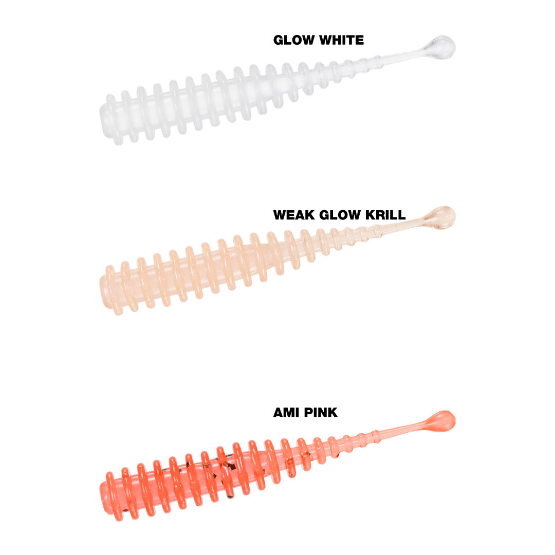 DAIWA AJI HUNTER WORM RING 1.5 (10 AD) GLOW WHITE