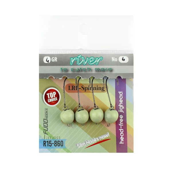 River Mafsallı Hareketli Glow Jig Head 4P 3.5 GR