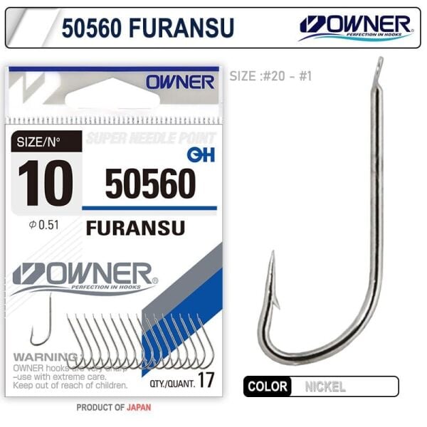 Owner 50560 Furansu White No:2 Olta İğnesi 10 Adet