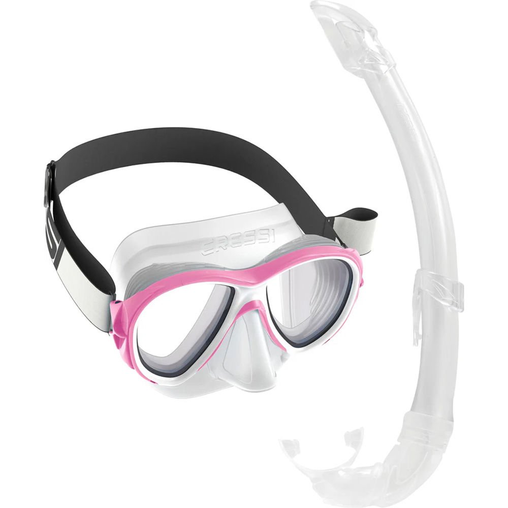 Cressi Samoa Maske - Mexico Şnorkel Set CLEAR-PINK