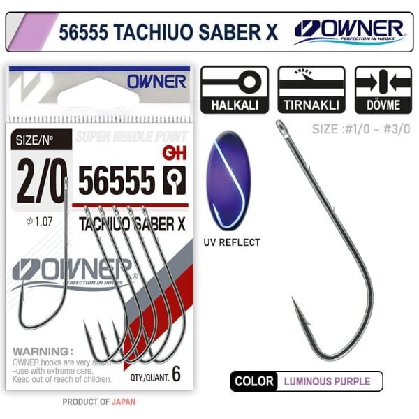 Owner 56555 Tachiuo Saber X No:1/0 Olta İğnesi 7 Adet
