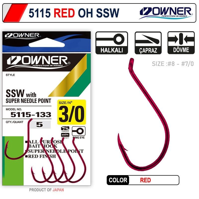 Owner 5115 Oh Ssw No:6 Red İğne 10 Adet