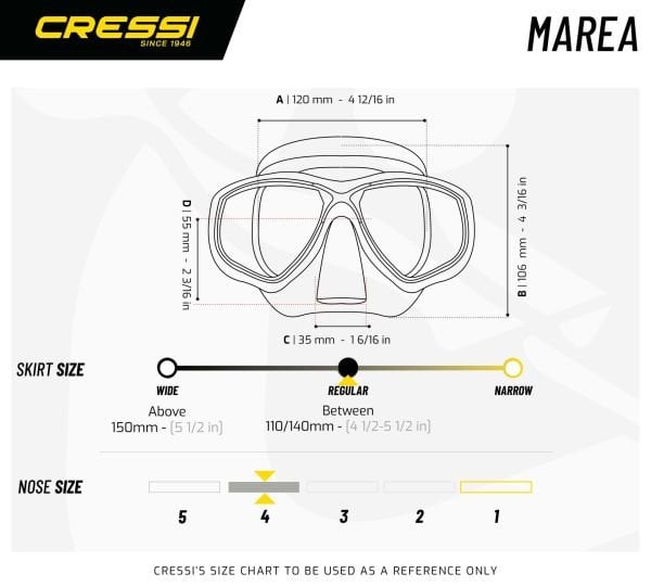 Cressi Marea Clear/Blue Yetişkin Dalış Maskesi