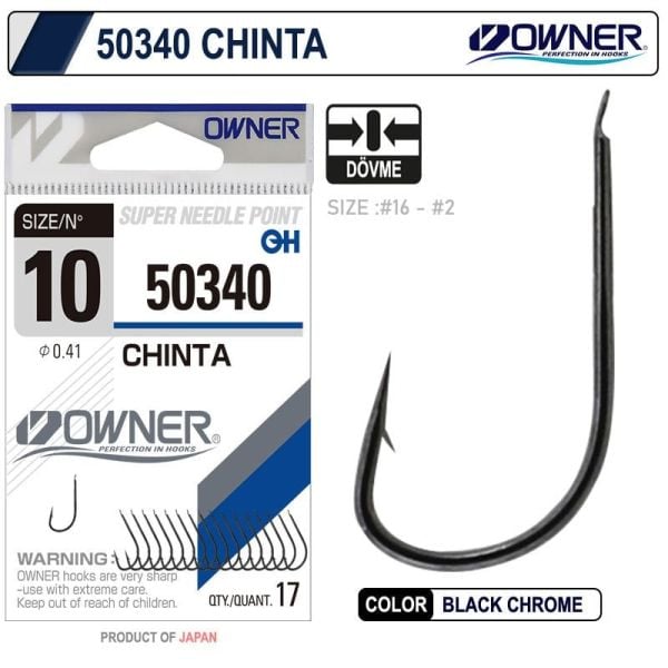 Owner 50340 Chinta Gun No:5 Black İğne 16 Adet
