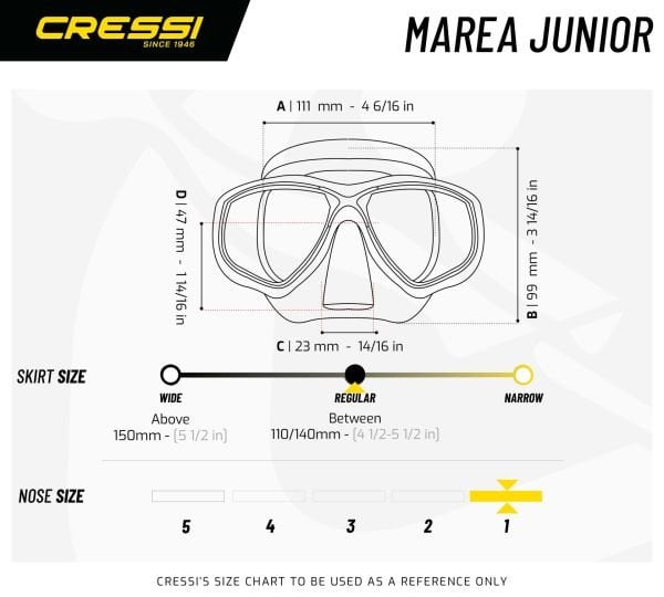 Cressi Junior Marea-Top Clear/Yellow Çocuk Maske Şnorkel Seti