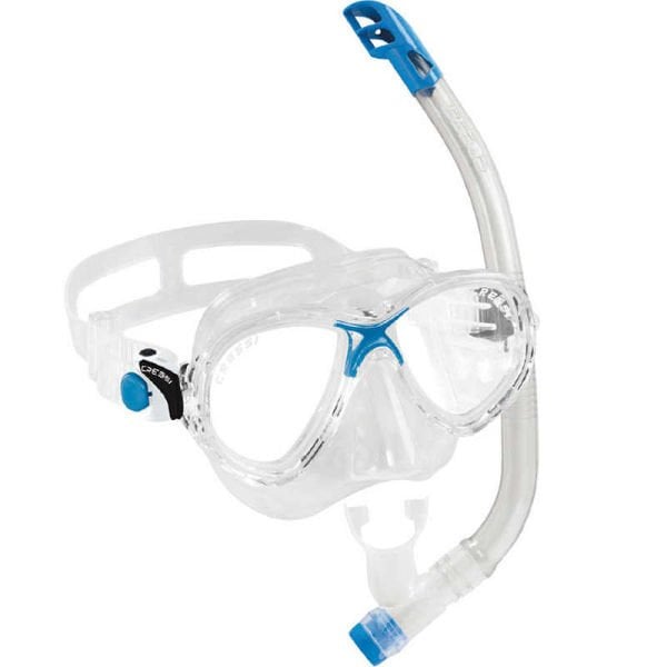 Cressi Junior Ondina-Top Clear/Blue Çocuk Maske Şnorkel Seti