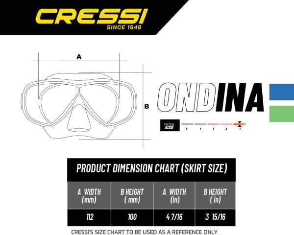 Cressi Junior Ondina-Top Clear/Blue Çocuk Maske Şnorkel Seti