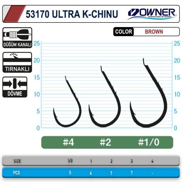 Owner 53170 Ultra K. Chinu No:3 Brown İğne 7 Adet