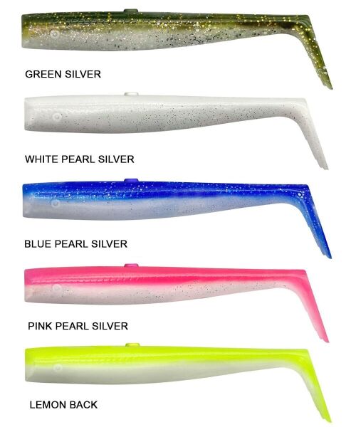 Savage Gear Sandeel V2 Tail 12.5cm 15gr 5-PCS Green Silver