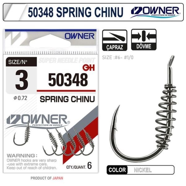Owner 50348 Spring Chinu No:2 Nickel İğne 6 Adet