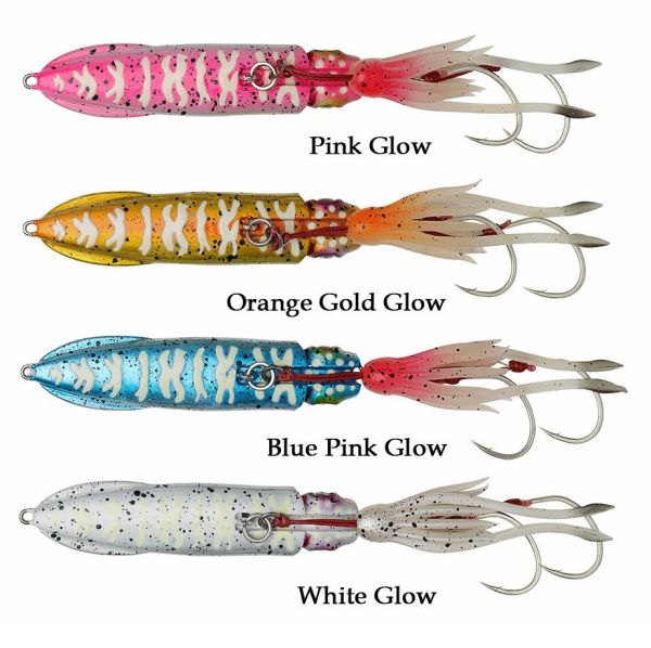 Savage Gear Swimsquid Inchiku 9cm 120gr Sahte Balık White Glow