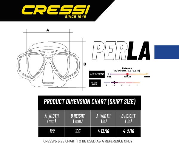 Cressi Perla-Mexico Black Yetişkin Maske Şnorkel Seti