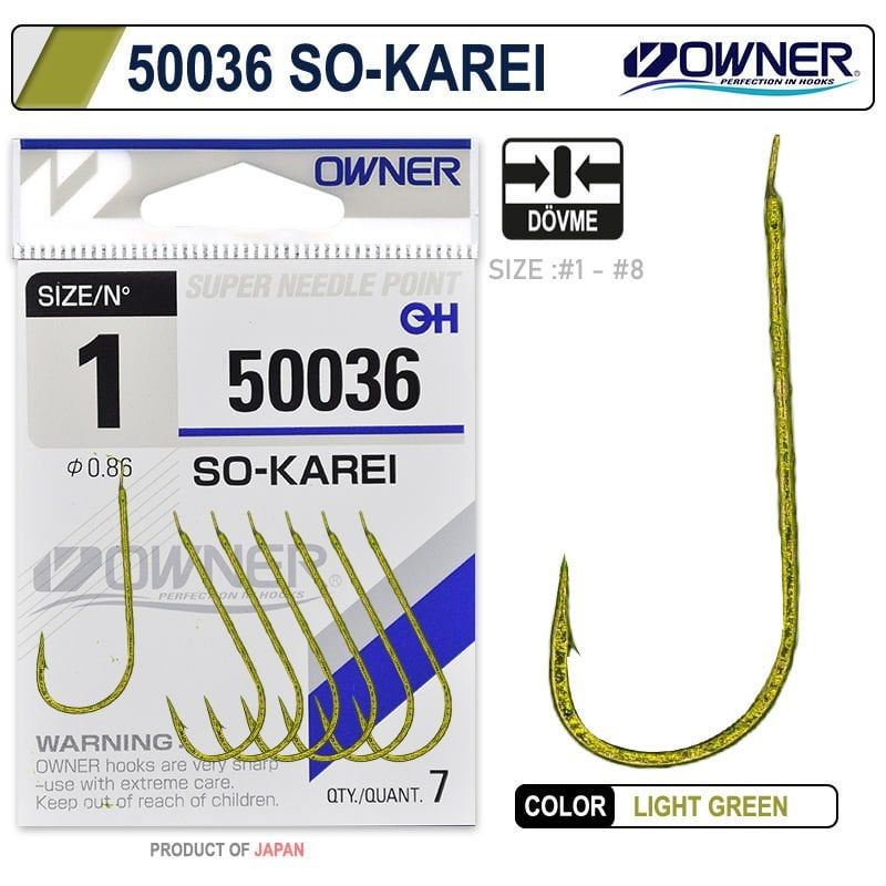 Owner 50036 So- Karei No:1 Light Green İğne 7 Adet