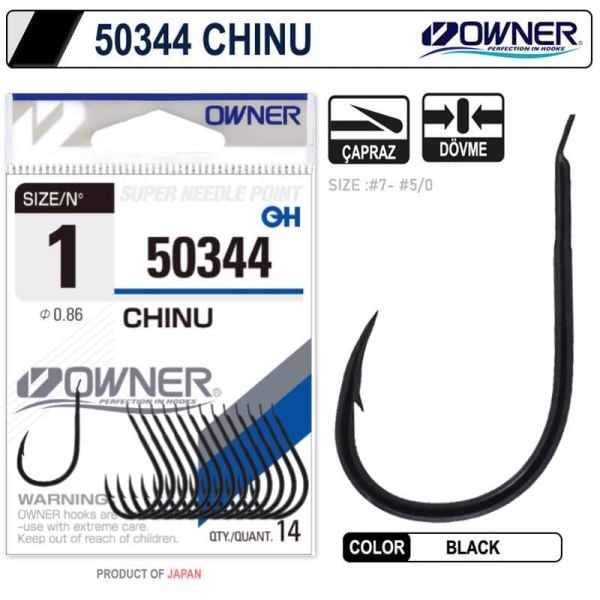 Owner 50344 Chinu No:4-0 Black İğne 10 Adet