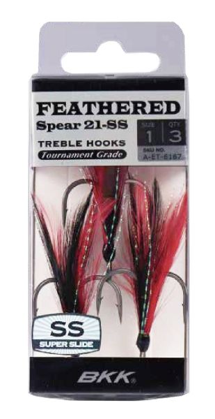 BKK Feathered Spear 21-SS Üçlü Olta İğnesi 5 3 Pcs