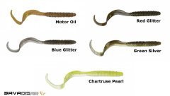Savage gear LB Rib Worm 90 mm 10 Adet Sahte Balık Blue Glitter