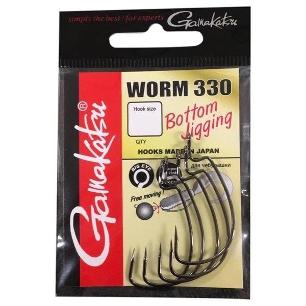 GAMAKATSU Worm 330 Bottom Jigging No:5/0 Olta İğnesi 5 Adet