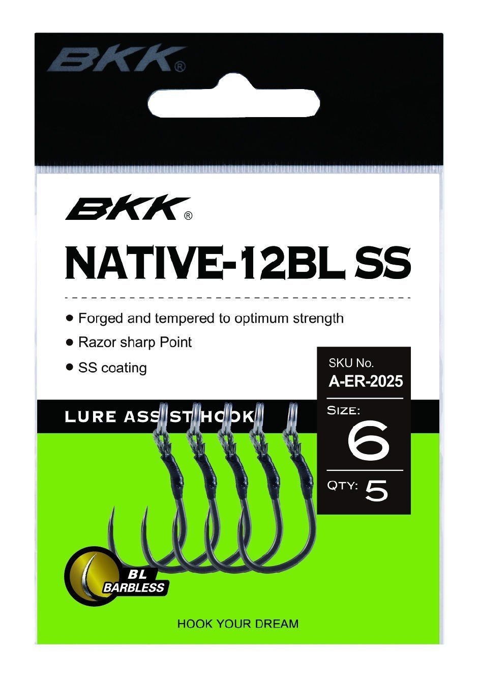 BKK Native-12BL SS Olta İğnesi 1 5 Pcs