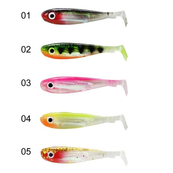 Captain 3074 Duck Tail Soft 9cm Levrek Silikonu 5li Paket Suni Yem 03