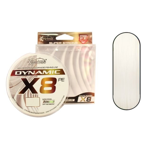 Captain Dynamic Soft PE 8 Örgü Spin İp Misina 150mt Beyaz 0.06 mm