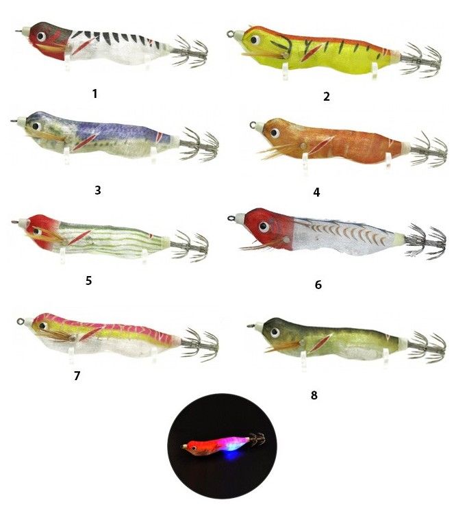 Captain 3016 Işıklı Kalamar Zokası 8cm Fukado Squid 06