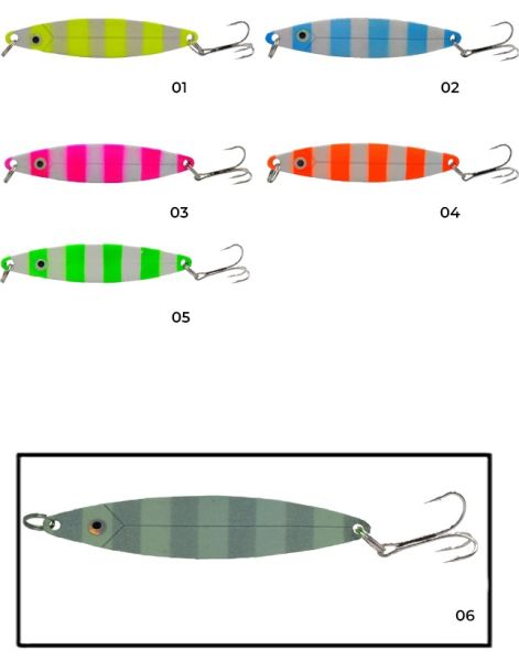 Captain 6145 Lüfer Kaşığı 20gr Zebra Glow 8cm 03