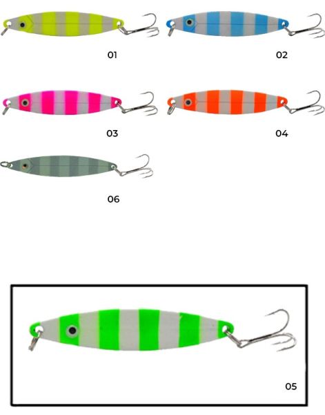 Captain 6145 Lüfer Kaşığı 20gr Zebra Glow 8cm 04