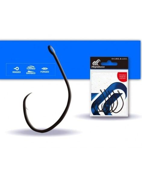 Hayabusa HCRL 186 No:1-0 Black Nikel Circle Delikli Çupra İğnesi 7 Adet