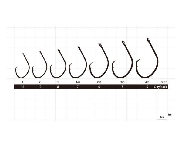 Hayabusa HCRL 186 No:1-0 Black Nikel Circle Delikli Çupra İğnesi 7 Adet