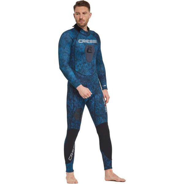 Cressi Tokugawa Man 3 mm Mavi Kamuflaj Dalış Elbisesi XL Beden