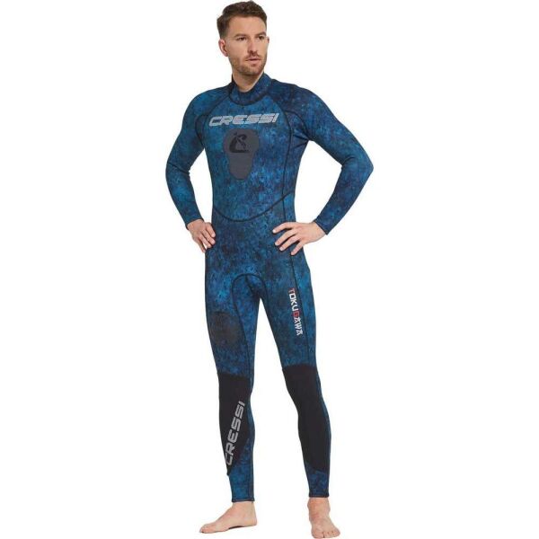 Cressi Tokugawa Man 3 mm Mavi Kamuflaj Dalış Elbisesi 2XL Beden