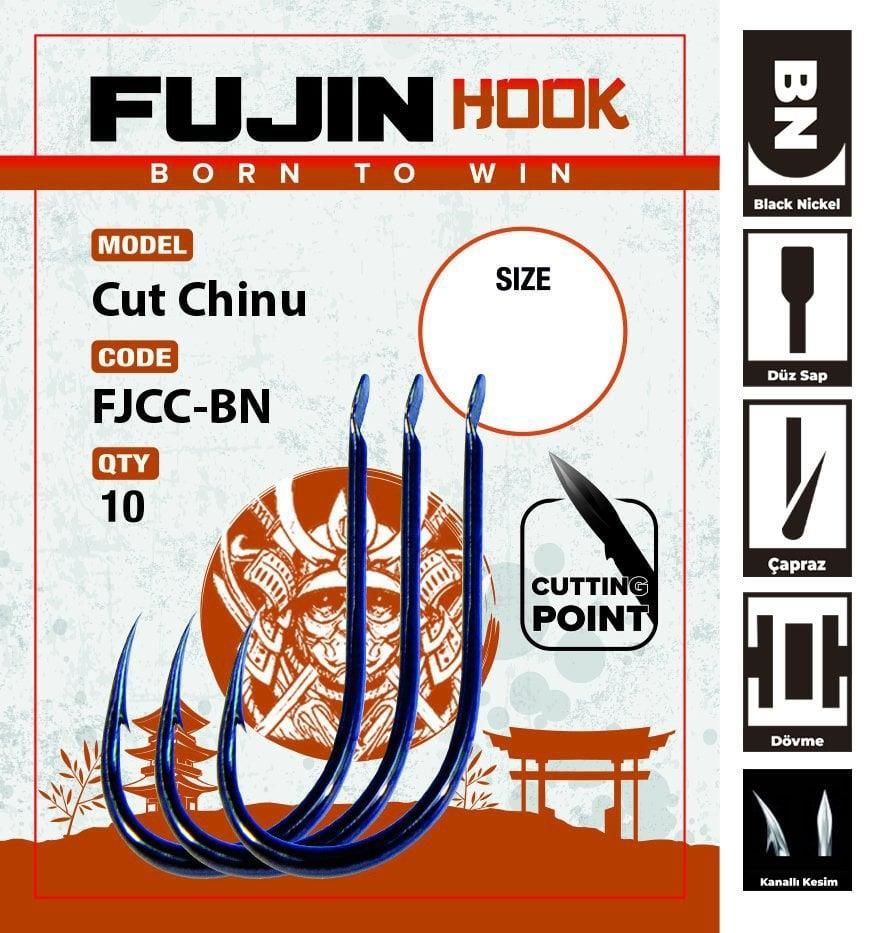 Fujin Cut Chinu No:5 Çapraz Deliksiz Olta İğnesi 10 Adet