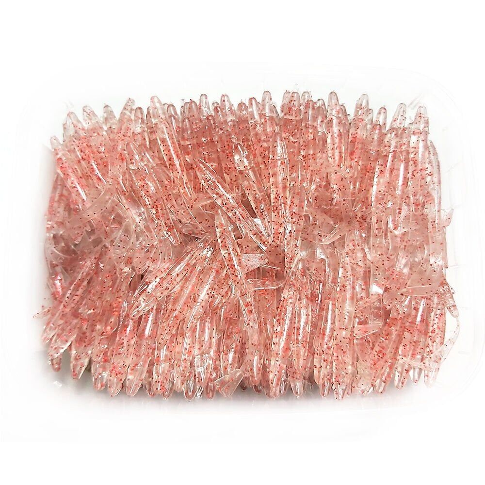 Sasi Silikon 5.5cm 200P Şeffaf Kırmızı Simli